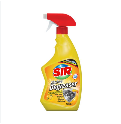 SIR KITCHEN DEGREASER with Lemon Scent 750 ml. Spray-750ml x 12